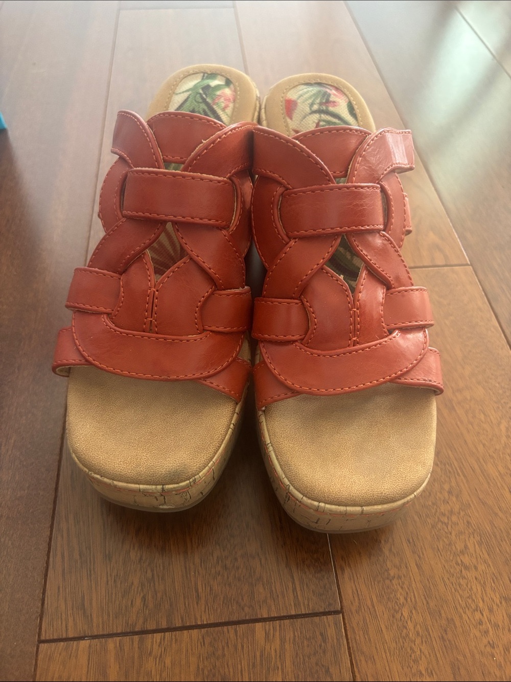 boc Orange Orange Strappy Platform Sandals